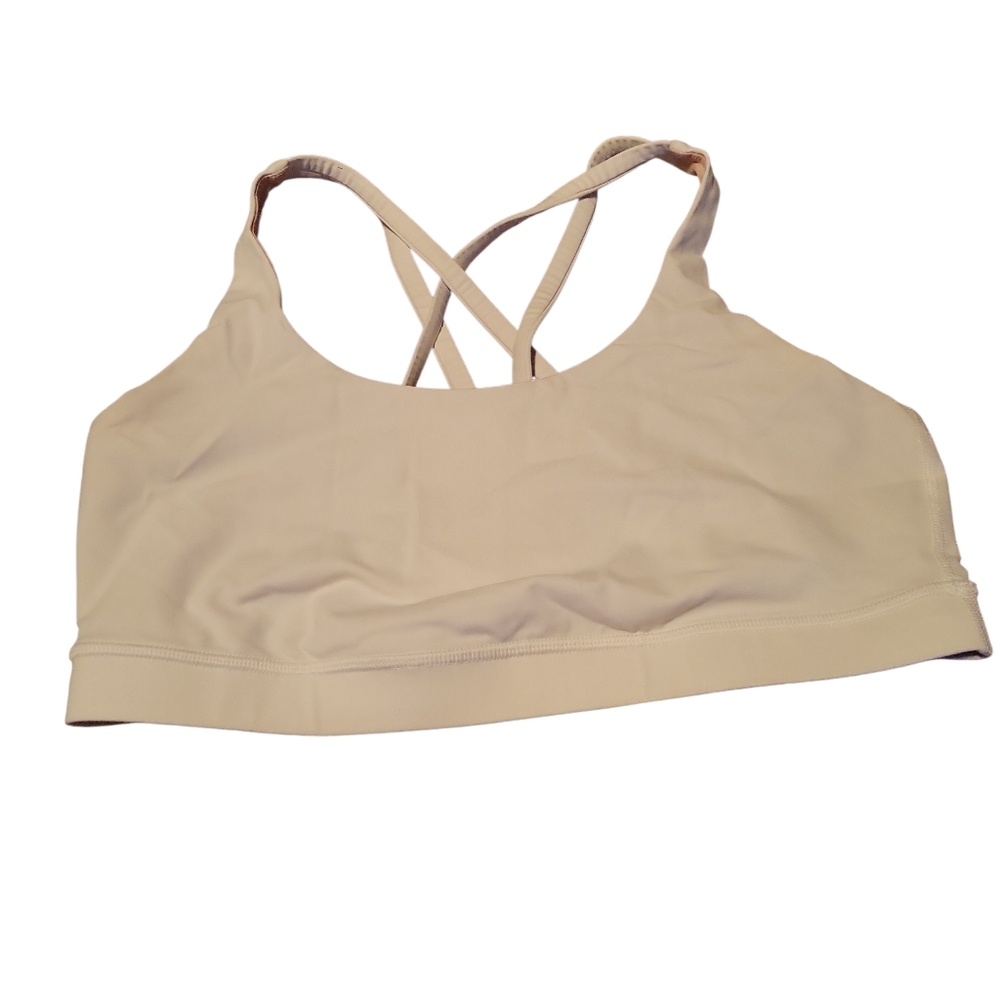 Lululemon Women's White Sports Bra SZ 12